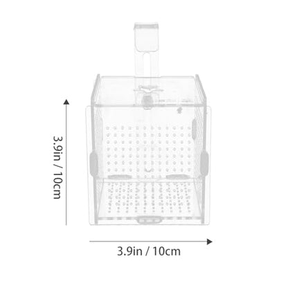 GANAZONO 1set Fish Isolation Box Cups and Hook Acrylic Fish Tank Hatching Incubator for Betta and Shrimp Prevents Design for Easy Feeding and Safe Breeding