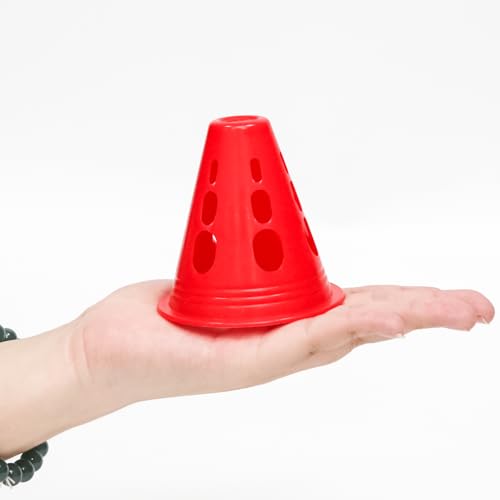 Mini Traffic Cones, Agility Training Cones Plastic Marker Cones, Small Practice Cones - style: With holes