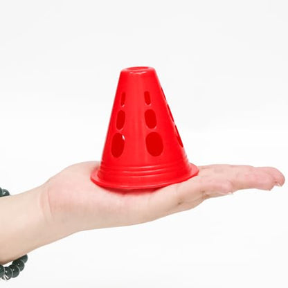 Mini Traffic Cones, Agility Training Cones Plastic Marker Cones, Small Practice Cones - style: With holes