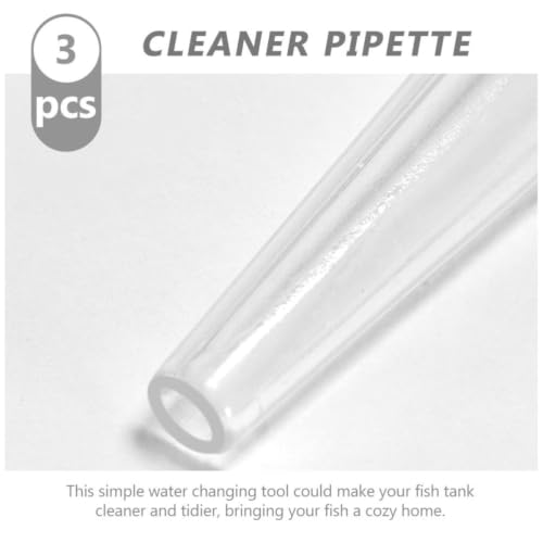 FOMIYES 3pcs Aquarium Clean Pipettes Water Changer for Small Fish Tank Plastic Dropper with Scale for Cleaning Fish Tanks and Removing Waste
