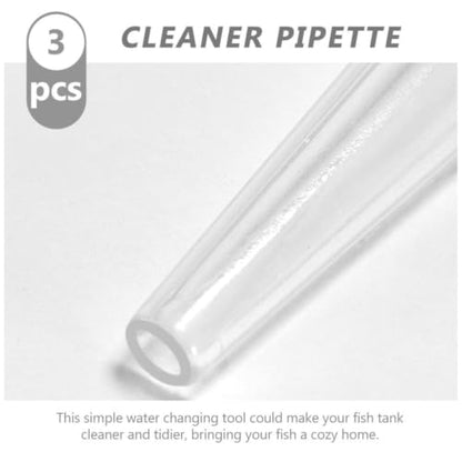 FOMIYES 3pcs Aquarium Clean Pipettes Water Changer for Small Fish Tank Plastic Dropper with Scale for Cleaning Fish Tanks and Removing Waste