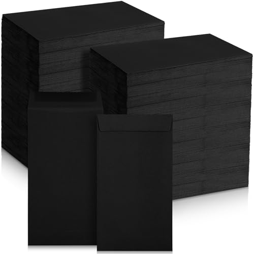 Taobary #7 1000 Pack Money Envelopes for Cash, Black, 7 - color: Black
