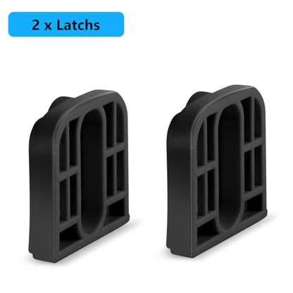 Retractable or Extensions Baby Gate Replacement Parts, 55" W x 33" H,Black | Replacement Parts for Retractable Baby Gates Measuring 55" W x 33" H. Including 2 x Latches + 2 x Brackets + 1 Set of Screws