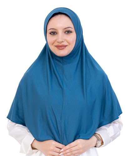 Prien Ready Hijab For Women, One Piece Muslim Instant Turban, Easy To Wear Long Head Scarf, Turkish Islamic Clothes For Abaya - color: Turquoise