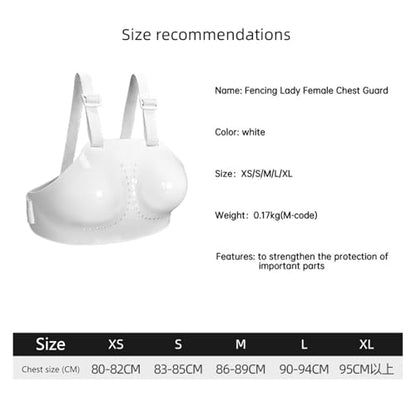 Womens Fencing Sports Chest Guards, Breathable Breast Protectors for, Breastplate with Adjustable Strap Breastplate Guard Protections Guard - size: X-Large