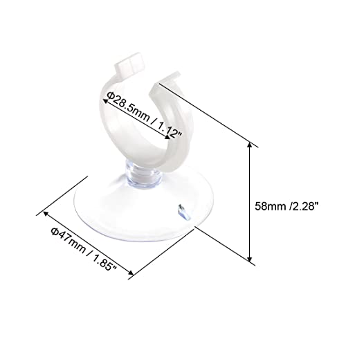 uxcell Aquarium Suction Cup Clips Airline Tube Holders Clamps for Fish Tank Clear 28.5mm 12Pcs - size: 28.5mm