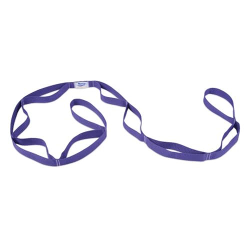 Norco Stretch Strap with Loops for Physical Therapy, Flexibility, Workout with Exercise Book. Improve Range of Motion by Stretching Out Hamstrings, Knee, Back, etc. (76" Purple Standard Strap)