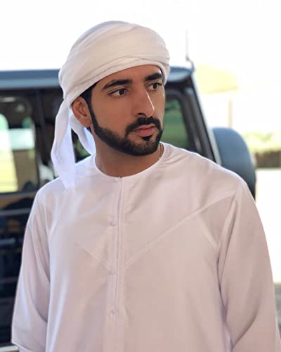 JPXH Arab Tactical Desert Headwear Muslim Palestinian Scarf Men's Halloween Costume Accessories - color: White1