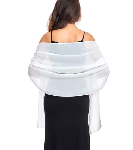 Shawl and Wrap for Evening Dresses Wedding Sheer Scarfs Women Scarve - color: Ivory, size: 72''×18''