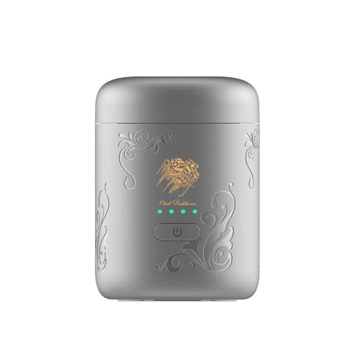 Mini Portable USB Smart Incense Burner, Rechargeable Arabic Oud Burner, Electronic Bukhoor Diffuser with LED Battery Indicator, Compact Aroma Diffuser for Home, Office, Car (White) - color: White