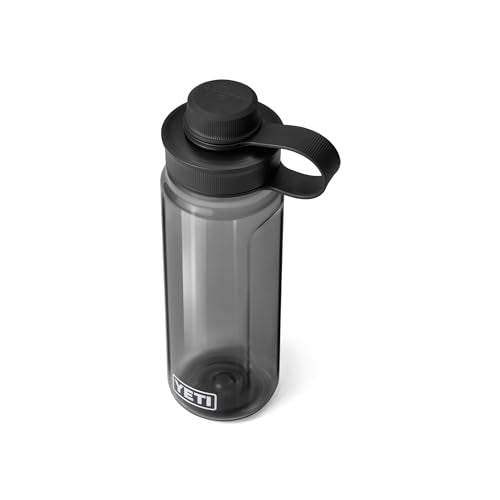 YETI Yonder Water Bottle with Yonder Tether Cap, Lightweight, Leakproof and BPA-Free - color: Charcoal, size: 25 Ounces