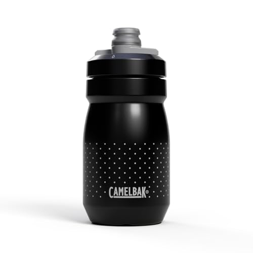 CamelBak Podium Water Bottle 15oz, Black | Compact 15oz Size, Lightweight Design, Secure Cage Fit, High Flow Cap, Easy Squeeze Feel - color: Black