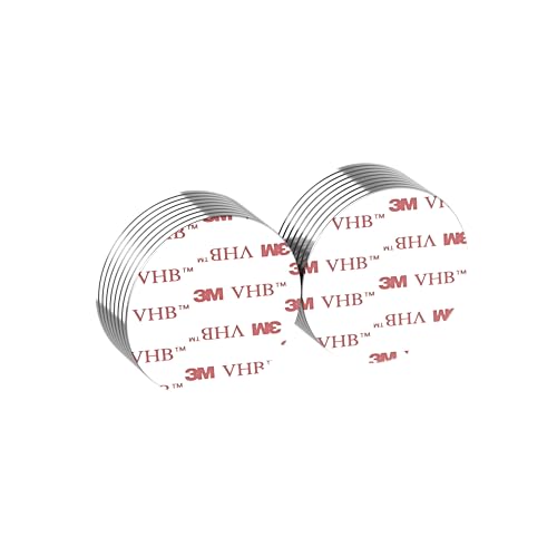 Self Adhesive N42 Super Strong Neodymium Disc Magnet - 1.25" D x 1/16" H - 16 Pack, Powerful Rare Earth Magnets with 3M 4920 VHB Double Side Adhesive Backing, Adhesive Magnets, Magnet Stickers