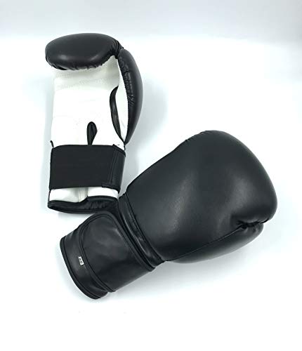 Boxing Gloves Black Kickboxing, Grappling, Fighting, Muay Thai Training Boxing Bag Gloves, Punch Bags and Focus Pads Punching Plain-Blank Vinyl Gloves No Logo - size: 6oz