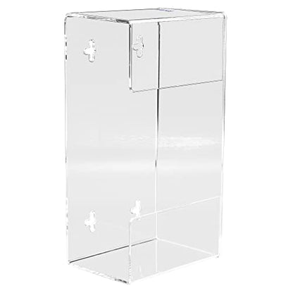Kantek Wall Mounted Acrylic Glove Box Holder Dispenser, Single Box Capacity, for Use in Food Service, Healthcare, Hospitals, Restaurants, 10.3" x 3.8" x 5.3", Clear - size: Single