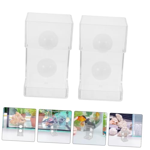2pcs Aquarium Feeding Ring with Suction Cups, Fish Tank Feed Ring for Shrimp and Fish, Anti-Drift Food Dispenser for Freshwater and Saltwater Tanks