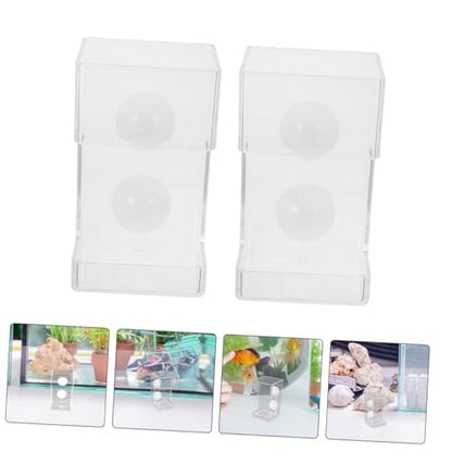 2pcs Aquarium Feeding Ring with Suction Cups, Fish Tank Feed Ring for Shrimp and Fish, Anti-Drift Food Dispenser for Freshwater and Saltwater Tanks