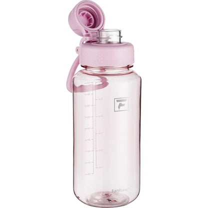 Fanhaw 32 oz Clear BPA-Free Tritan Water Bottle with Fast-Flow Spout Lid, BPA-Free & Leak-Proof Wide-Mouth Reusable Bottle for Gym, School & Office, Back to School Essentials (Cherry Blossom) - color: Cherry Blossom