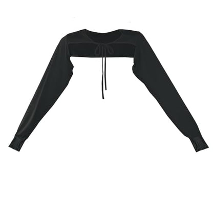 Women’s Active Relax Fit Sun Protection Arm Sleeves with Thumb Holes - color: Black