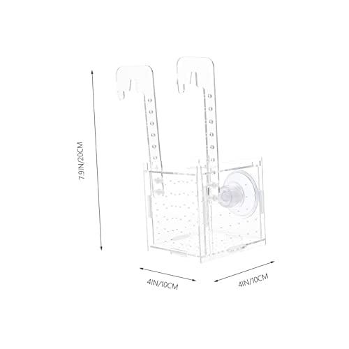 COLLBATH Hanging Isolation Box for Fish Transparent Breeding Separator Upper Cover for Aquarium Use Safe and Practical Fish Hatchery Accessory