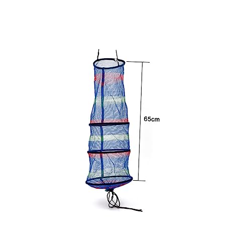Toyvian Nylon Mesh Fish Net Portable Fishing Gear Decorative Fish Basket Small Easy Setup