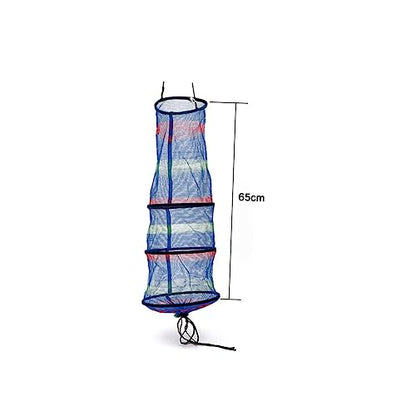 Toyvian Nylon Mesh Fish Net Portable Fishing Gear Decorative Fish Basket Small Easy Setup