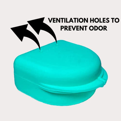 Dental Retainer Cases with Vent Holes, Yellow, 2 Ct | High-Impact Durable Plastic, Write on ID Labels, 1-1/4" Depth, Stores Retainers, Aligners, Mouthguards, and Night Guards - color: Yellow