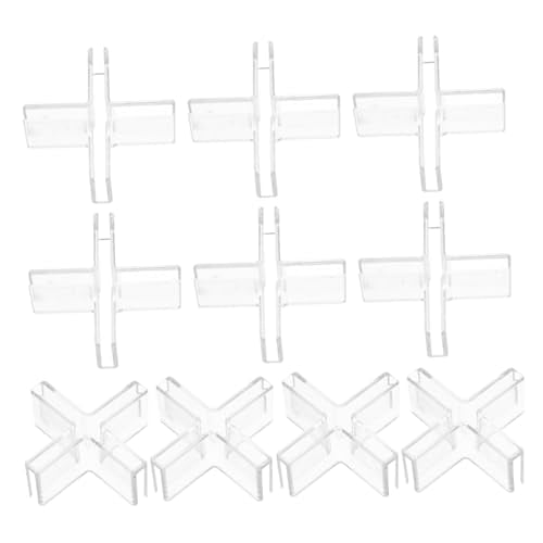 ABOOFAN 30pcs Plastic Glass Fixing Clamps for Aquariums and Display Cases Easy Installation Fish Tank Organizer Shelf Mounting Brackets for Cabinets and Showcases