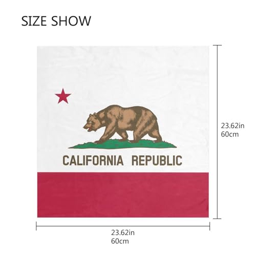 Women's Silk Scarf Square Satin Head Scarves Fashion Neck Scarf Hair Wraps Silk Bandana - color: California Flag