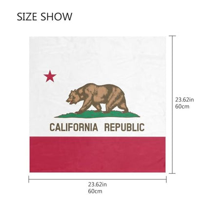 Women's Silk Scarf Square Satin Head Scarves Fashion Neck Scarf Hair Wraps Silk Bandana - color: California Flag