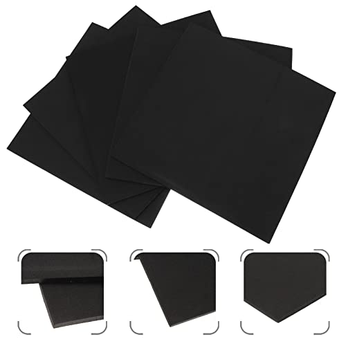 5pcs Aquarium Insulated Pad Non- Shockproof Fish Tank Mat Easy to Cut Provides Warmth and Comfort for Fish Compression-Resistant Black