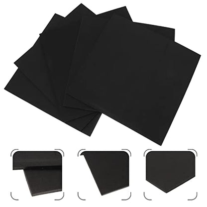 5pcs Aquarium Insulated Pad Non- Shockproof Fish Tank Mat Easy to Cut Provides Warmth and Comfort for Fish Compression-Resistant Black