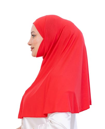 Prien Easy To Wear Hijab For Women, Muslim Instant Turban With Niqab, Islamic Clothes, Soft Scarf For Prayer, Abaya, Khimar - color: Brink Pink