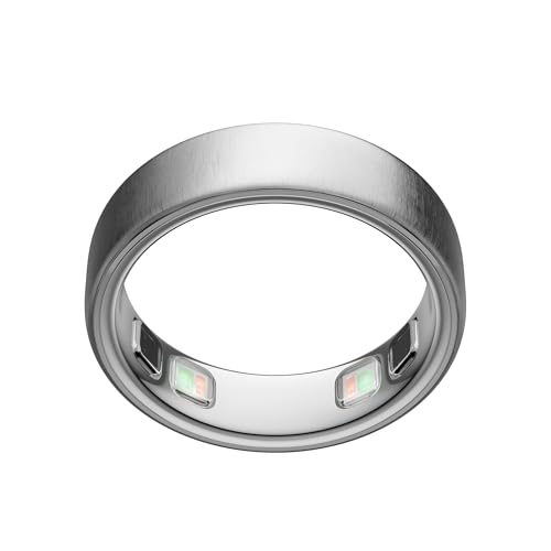 OURA Ring 5 Smart Ring - Brushed Silver - Size 7 - Fitness & Sleep Tracker - color: Brushed Silver, size: 7, style: Ring
