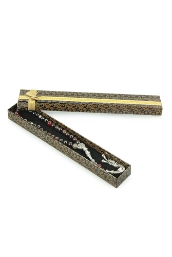 Ihvan Online, 33 Bead Brown Agate Stone Islamic Prayer Beads, Round, 8mm, Tasbih - color: Agate Stone - Brown, size: 8mm ( 33 Beads )