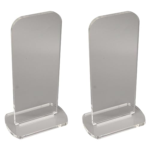 Yosoo Health Gear Boxing Glove Stand 2Pcs Sturdy Acrylic Boxing Glove Rack, Vertical Boxing Glove Display Stand Acrylic Gloves Holder, 3.1x2.0x5.9in Sports Gloves Display Storage Rack (Transparent) - color: Transparent