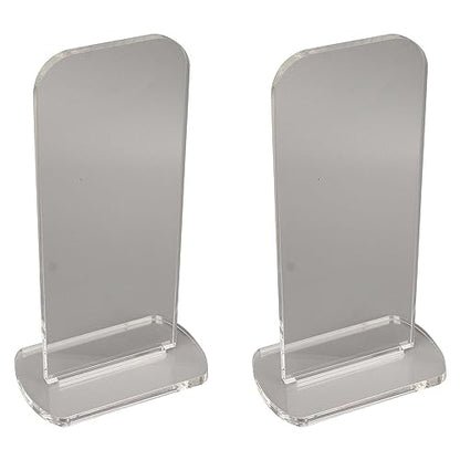 Yosoo Health Gear Boxing Glove Stand 2Pcs Sturdy Acrylic Boxing Glove Rack, Vertical Boxing Glove Display Stand Acrylic Gloves Holder, 3.1x2.0x5.9in Sports Gloves Display Storage Rack (Transparent) - color: Transparent