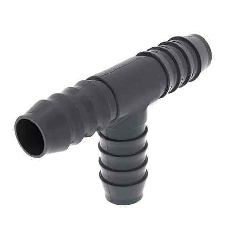 1 PVC Barb Fitting - SCH 40 Barbed Hose Tee for Tubing & Water Line - size: Gray 1 PVC Tee