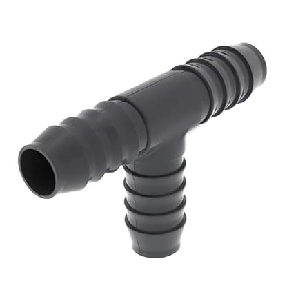 1 PVC Barb Fitting - SCH 40 Barbed Hose Tee for Tubing & Water Line - size: Gray 1 PVC Tee