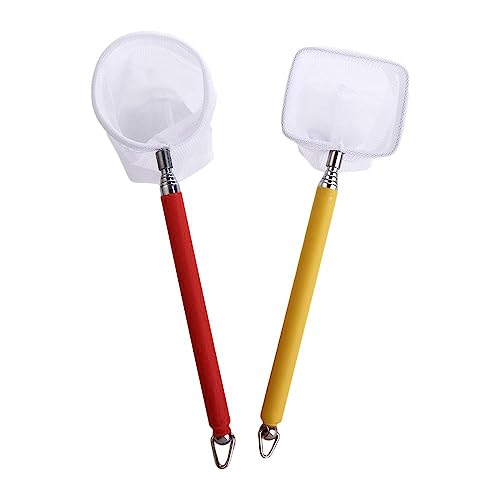 Catch Net Retractable Aquarium Fish Net, Long Handle Fish Tank Net, Fish Tank Cleaning Catching Net, Fish Scoop Aquarium Supplies - size: round