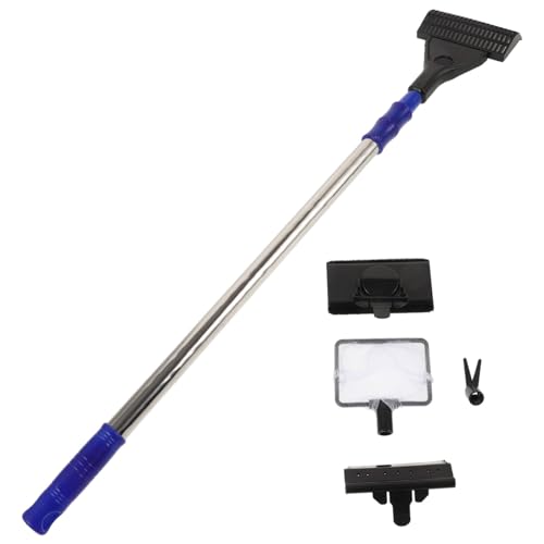 BESPORTBLE Detachable Fish Tank Brush Cleaning Kit Includes Brush Rake Scraper Clip Non-damaging for Fish Tank and Plants