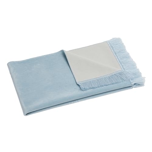Modefa Muslim Velvet Prayer Rug Solid Simple - Baby Blue | Muslim Velvet Prayer Mat Carpet for Men and Women - Traditional Muslim Prayer Rug for Salah - color: Baby Blue