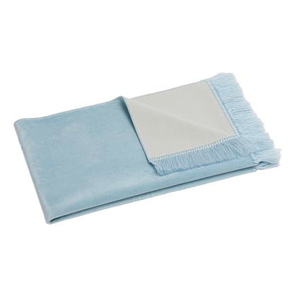 Modefa Muslim Velvet Prayer Rug Solid Simple - Baby Blue | Muslim Velvet Prayer Mat Carpet for Men and Women - Traditional Muslim Prayer Rug for Salah - color: Baby Blue