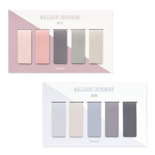 Monolike Magnetic Bookmarks Misty + Ocean, 10 Pieces - color: Misty + Ocean Set