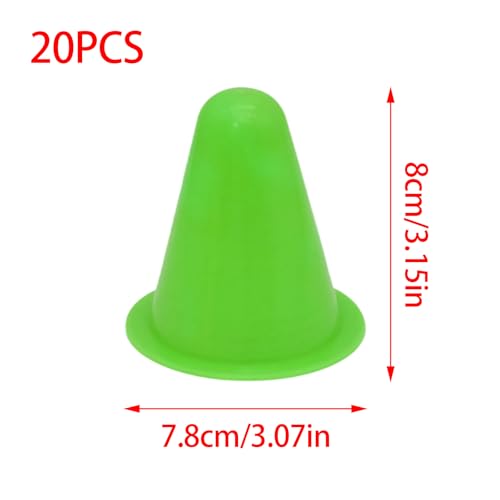 Mini Traffic Cones, Agility Training Cones Plastic Marker Cones, Small Practice Cones - style: Nonporous