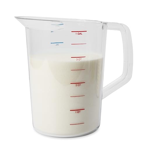 Rubbermaid Commercial Products Bouncer Clear Measuring Cup, 16-Cup/4-Quart, Clear, Strong Food Grade, Easy Read for Liquid/Dry Ingredients, for Home/Professional Kitchen - size: 4 Qt