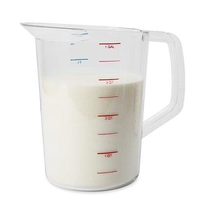 Rubbermaid Commercial Products Bouncer Clear Measuring Cup, 16-Cup/4-Quart, Clear, Strong Food Grade, Easy Read for Liquid/Dry Ingredients, for Home/Professional Kitchen - size: 4 Qt