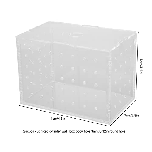 Fish Breeder Box, Aquarium Fish Breeding Box, High Transparency Acrylic Hatchery Incubator Tank with Suction Cups, Isolation Breeding Box for Baby Fishes Shrimp Clownfish, Easy to (11 * 7 * 8CM) - size: 11*7*8CM