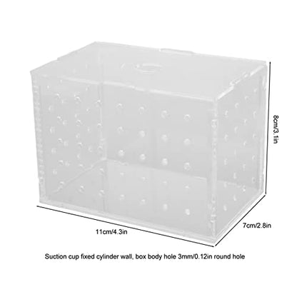 Fish Breeder Box, Aquarium Fish Breeding Box, High Transparency Acrylic Hatchery Incubator Tank with Suction Cups, Isolation Breeding Box for Baby Fishes Shrimp Clownfish, Easy to (11 * 7 * 8CM) - size: 11*7*8CM