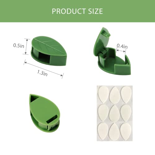 Plant Clips for Climbing Plants（40 Pack）, Self-Adhesive Fixer, Plant Climbing Wall Fixture Clips for Supporting Stems Grow Upright, Vines Traction, Cable Wire Fixing